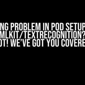 Facing problem in pod setup for GoogleMLKit/TextRecognition? Worry Not! We’ve Got You Covered!