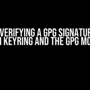 Python: Verifying a GPG signature with a given keyring and the gpg module