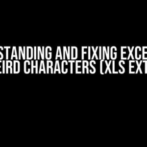 Understanding and Fixing Excel Files with Weird Characters (XLS Extension)